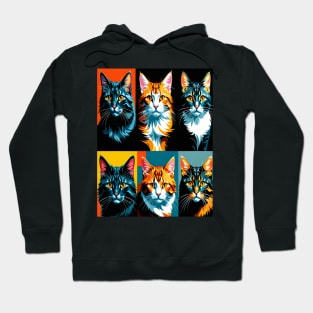 Pop Art Cat Portraits Hoodie